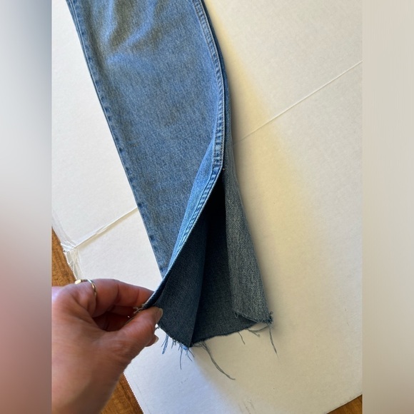 GRLFRND Addison Split Boot Jean w/frayed hem in Touch The Floor. Sz-26 S3 - Picture 7 of 12